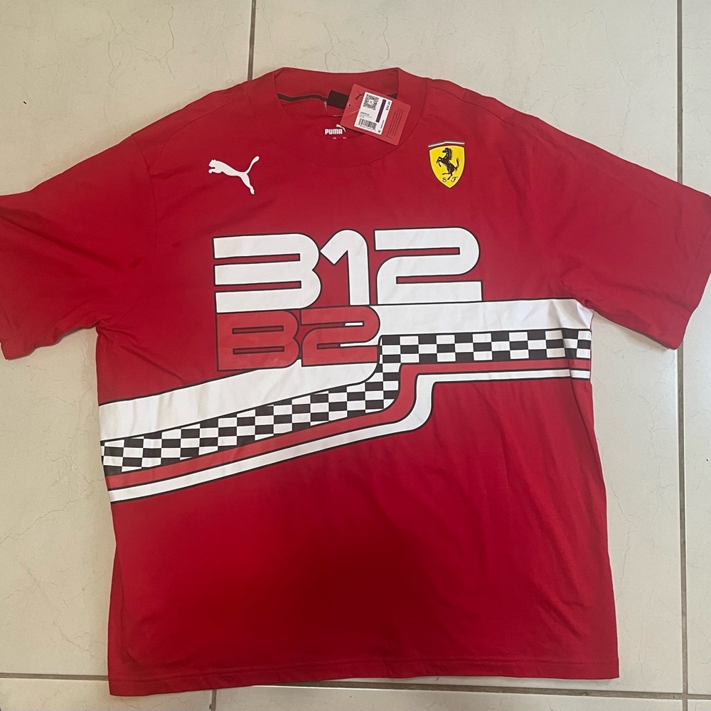 Puma Ferrari T-Shirt Men’s Size XXL Red Yellow Black Official NWT F1 Racing